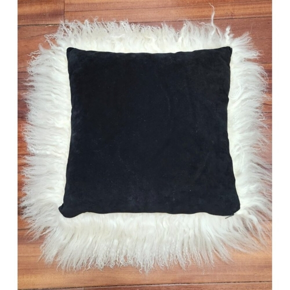 Mongolian Lamb Fur Pillow Cover Genuine Sheepskin FluffyFluffy White CushionCase - Picture 5 of 10